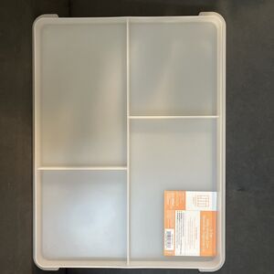 Utility storage cart Reversible lid dividing section tray